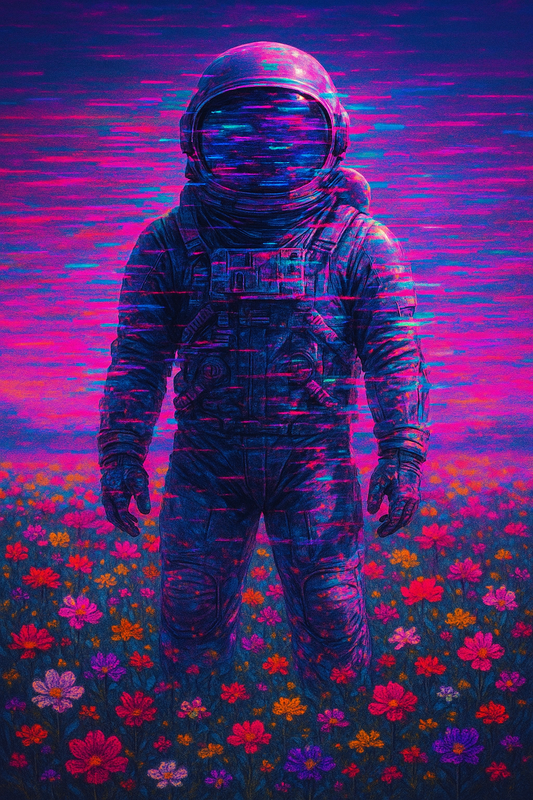 Astronaut Glitch - Neon Static Edition (without Frame)