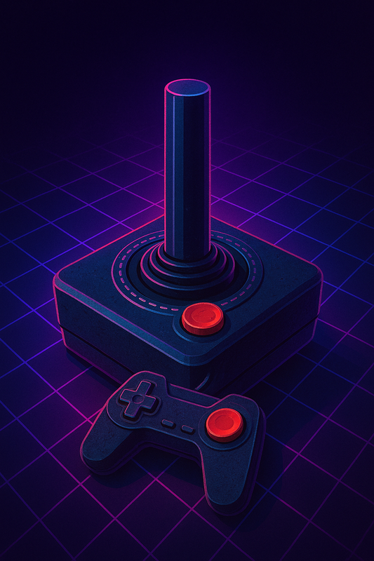 Atari Joystick - Grid Glow Style (without Frame)